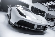 画像3: Ferrari フェラーリ 488 フロント リップスポイラー スプリッター 3点セット 本物DryCarbon ドライカーボン ン カスタム (3)