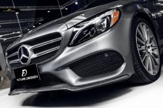 画像12: BENZ メルセデス・ベンツ C-Class W205 S205 C205 AMGフロントバンパー用 3点セット リップスポイラー本物DryCarbon ドライカーボン (12)