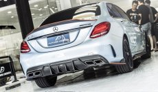 画像4: BENZ メルセデス・ベンツ W205 Cクラス セダン・ワゴン用FD GT2 カーボンディフューザー 本物DryCarbon ドライカーボン C180 C200 C250 C300 C43 C45 C63 (4)