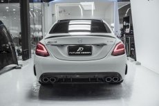 画像12: BENZ メルセデス・ベンツ Cクラス W205 セダン S205 ワゴン C63用 改造型ED1仕様 ディフューザー 本物DryCarbon ドライカーボン  (12)