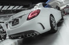 画像13: BENZ メルセデス・ベンツ Cクラス W205 セダン S205 ワゴン C63用 改造型ED1仕様 ディフューザー 本物DryCarbon ドライカーボン  (13)