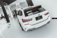画像4: BMW 3シリーズ G21 ツーリング リアスポイラー 本物DryCarbon ドライカーボン (4)