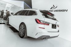 画像2: BMW 3シリーズ G21 ツーリング リアスポイラー 本物DryCarbon ドライカーボン (2)