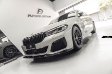 画像4: BMW 5シリーズ G30 セダン G31 ツーリング 後期車 Mスポーツ フロント用リップスポイラー 本物DryCarbon ドライカーボン GT (4)