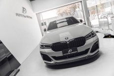 画像2: BMW 5シリーズ G30 セダン G31 ツーリング 後期車 Mスポーツ フロント用リップスポイラー 本物DryCarbon ドライカーボン (2)