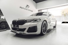 画像5: BMW 5シリーズ G30 セダン G31 ツーリング 後期車 Mスポーツ フロント用リップスポイラー 本物DryCarbon ドライカーボン (5)