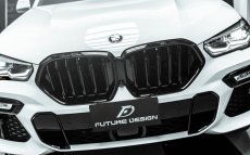 画像1: BMW Xシリーズ G06 X6 F96 前期車 フロント用艶ありブラック キドニーグリル センターグリル (1)