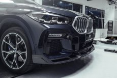 画像7: BMW Xシリーズ X6 G06 前期 Mスポーツ フロントバンパー用リップスポイラー 本物DryCarbon ドライカーボン (7)
