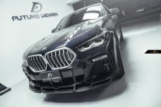 画像4: BMW Xシリーズ X6 G06 前期 Mスポーツ フロントバンパー用リップスポイラー 本物DryCarbon ドライカーボン (4)