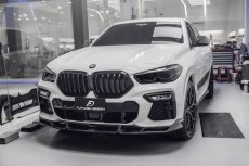 画像14: BMW Xシリーズ X6 G06 前期 Mスポーツ フロントバンパー用リップスポイラー 本物DryCarbon ドライカーボン (14)