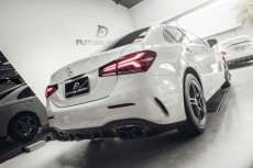 画像1: BENZ メルセデス・ベンツ A-Class セダン V177 AMGバンパー専用 改造型 A45s仕様 艶ありブラック ディフューザー マフラーカッター (1)