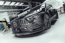 画像4: BENZ メルセデス・ベンツ CLA-Class W118 X118 フロントバンパー用リップスポイラー 本物DryCarbon ドライカーボン (4)