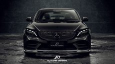 画像19: BENZ メルセデス・ベンツ C-Class W205 C205 S205 後期車専用 フロント リップスポイラー 本物Drycarbon ドライカーボン (19)