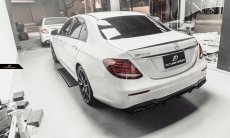 画像3: BENZ ベンツ Eクラス W213 セダン AMGリアバンパー用改造型 E63 ルック ディフューザー セットマフラーカッター付き (3)