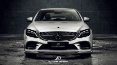 画像3: BENZ メルセデス・ベンツ C-Class W205 C205 S205 後期車専用 フロント リップスポイラー 本物Drycarbon ドライカーボン (3)