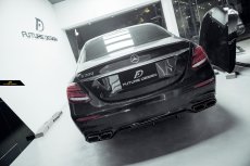 画像12: BENZ ベンツ Eクラス W213 セダン AMGリアバンパー用改造型 E63 ルック ディフューザー セットマフラーカッター付き (12)