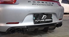 画像2: ポルシェ 911 991用 リア ディフューザー 本物carbon カーボン  (2)