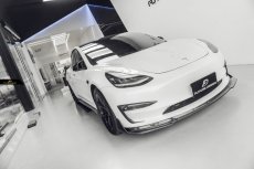 画像3: TESLA テスラ MODEL モデル 3 フロントバンパー用 スプリッター スポイラー 本物Drycarbon ドライカーボン (3)