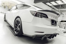 画像14: TESLA テスラ MODEL モデル 3 リアバンパー用 ディフューザー 本物Drycarbon ドライカーボン (14)