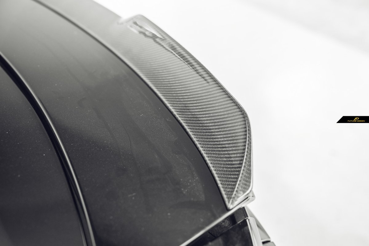画像11: Porsche ポルシェ Taycan タイカン リア スポイラー 本物Drycarbon ドライカーボン (11)