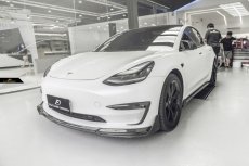 画像4: TESLA テスラ MODEL モデル 3 フロントバンパー用 スプリッター スポイラー 本物Drycarbon ドライカーボン (4)