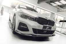画像1: BMW 3シリーズ G20 G21 M-TECH Mスポーツ フロントバンパー用リップスポイラー 本物DryCarbon ドライカーボン (1)