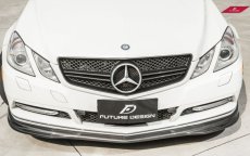 画像1: BENZ メルセデス・ベンツ E-Class クーペ C207 前期車 AMGフロント リップスポイラー 本物Drycarbon ドライカーボン A207 W207 (1)