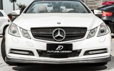 画像4: BENZ メルセデス・ベンツ E-Class クーペ C207 前期車 AMGフロント リップスポイラー 本物Drycarbon ドライカーボン A207 W207 (4)