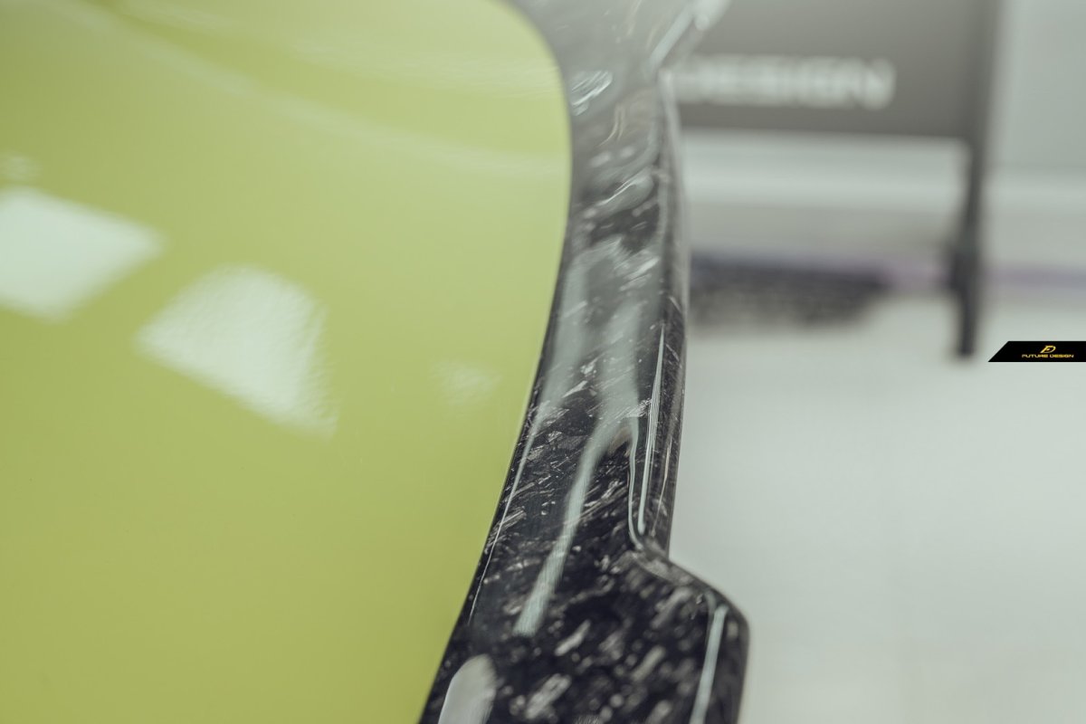 画像3: BMW 3シリーズ G80 M3 トランク用 リアスポイラー フォージド 鍛造 本物DryCarbon ドライカーボン (3)