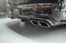 画像11: BENZ メルセデス・ベンツ Eクラス W213 後期車 セダン AMGリアバンパー用改造型 後期E63ルック ディフューザー セットマフラーカッター付き (11)