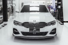 画像1: BMW 3シリーズ G20 G21 M-TECH Mスポーツ フロントバンパー用リップスポイラー 本物DryCarbon ドライカーボン (1)