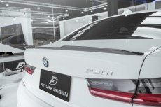 画像1: BMW 3シリーズ G20 セダン トランク用 G80 M3ルック リアスポイラー 本物DryCarbon ドライカーボン (1)