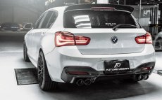 画像1: BMW 1シリーズ F20 後期車 LCI Mスポーツ 4本出し リアディフューザー 本物Carbon カーボン (1)