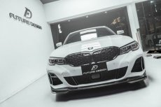 画像2: BMW 3シリーズ G20 G21 M-TECH Mスポーツ フロントバンパー用リップスポイラー 3点 本物DryCarbon ドライカーボン (2)