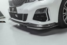 画像5: BMW 3シリーズ G20 G21 M-TECH Mスポーツ フロントバンパー用リップスポイラー 3点 本物DryCarbon ドライカーボン (5)