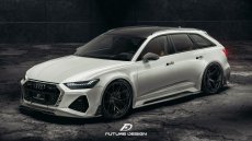 画像14: AUDI RS6 AVANT C8 アバント フロント リップスポイラー 本物DryCarbon ドライカーボン (14)