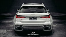 画像12: AUDI RS6 AVANT C8 アバント リアディフューザー 本物DryCarbon ドライカーボン (12)