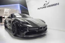 画像12: Porsche ポルシェ Taycan タイカン フロント リップスポイラー 本物Drycarbon ドライカーボン (12)