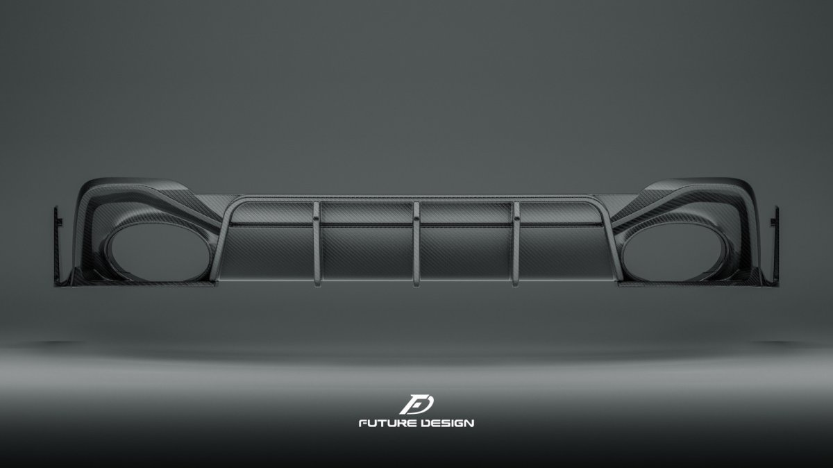 画像14: AUDI RS6 AVANT C8 アバント リアディフューザー スプリッター 本物DryCarbon ドライカーボン (14)