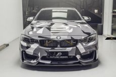 画像1: BMW 4シリーズ F82 F83 M4 フロントバンパー用 リップスポイラー 本物DryCarbon ドライカーボン (1)