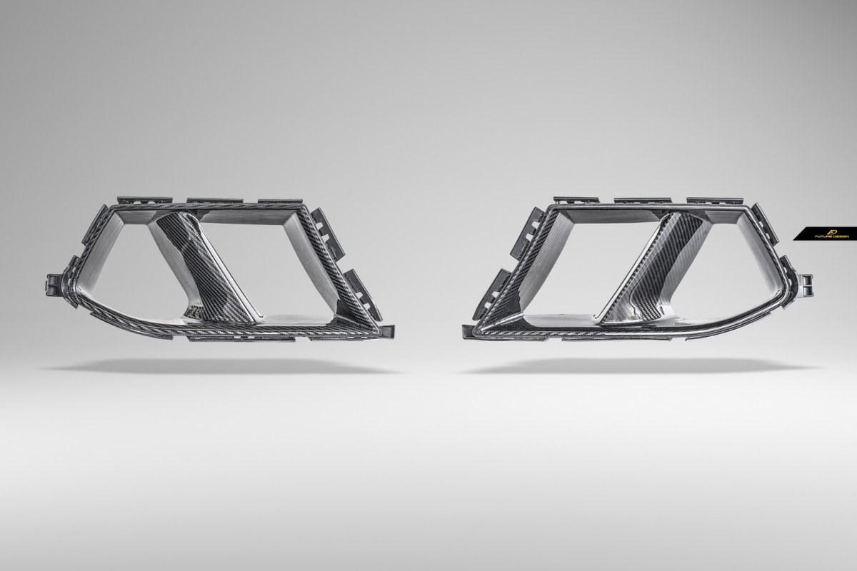 画像12: BMW 4シリーズ G82 M4 フロント用 エアベントカバー ガーニッシュ 本物DryCarbon ドライカーボン (12)