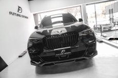 画像3: BMW Xシリーズ X7 G07 前期用 Mスポーツ フロントバンパー用リップスポイラー 本物DryCarbon ドライカーボン (3)