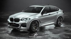 画像9: BMW Xシリーズ X4 G02 前期車 Mスポーツ フロントバンパー用リップスポイラー 本物DryCarbon ドライカーボン (9)