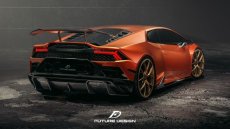 画像2: Lamborghini ランボルギーニ Huracan ウラカン EVO リアウィング 本物DryCarbon ドライカーボン (2)