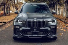 画像13: BMW Xシリーズ X7 G07 前期用 Mスポーツ フロントバンパー用リップスポイラー 本物DryCarbon ドライカーボン (13)