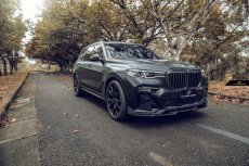 画像14: BMW Xシリーズ X7 G07 前期用 Mスポーツ フロントバンパー用リップスポイラー 本物DryCarbon ドライカーボン (14)