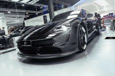 画像5: Porsche ポルシェ Taycan タイカン サイドスカート 本物Drycarbon ドライカーボン (5)