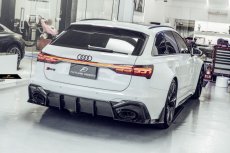 画像8: AUDI RS6 AVANT C8 アバント リアディフューザー スプリッター 本物DryCarbon ドライカーボン (8)