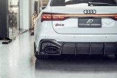 画像9: AUDI RS6 AVANT C8 アバント リアディフューザー スプリッター 本物DryCarbon ドライカーボン (9)