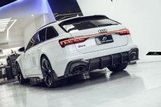 画像9: AUDI RS6 AVANT C8 アバント リアディフューザー 本物DryCarbon ドライカーボン (9)